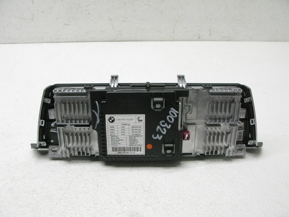 10-17 BMW F07 535i 550i GT NAVEGACIÓN PANTALLA 10" MONITOR CENTRO 100323 Foto 3 de 4