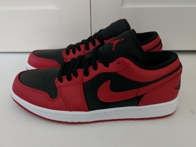 Air Jordan 1 Low - Reverse Bred (553558-606) Gym Red Black Authentic DS Size 10