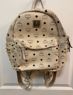 MCM Luxury Leather Mini Backpack, Slightly Used