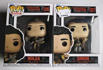 2 Funko Pops ''Holga 1326'' und ''Simon 1327'' Dungeons & Dragons neu und ovp 