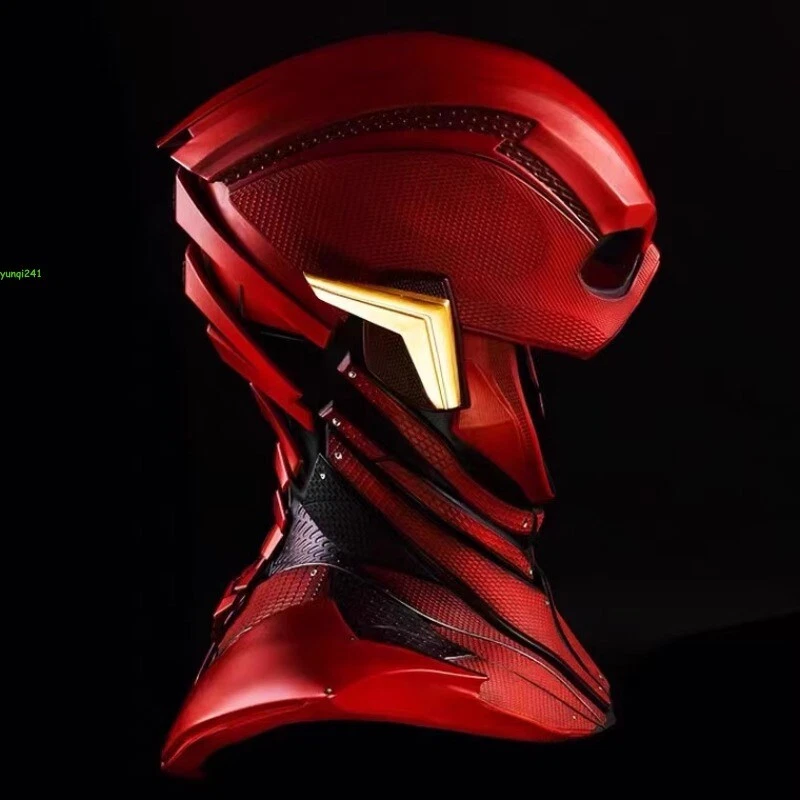 Justice League The Flash Casco Cosplay Máscara Usable 1/1 Tamaño Natural Prop Fiesta Foto 4 de 4