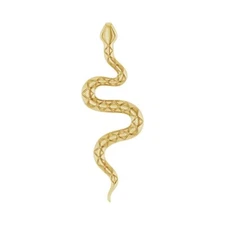 14k Yellow Gold 19.5x6.7 mm Snake Pendant Gift for Mother