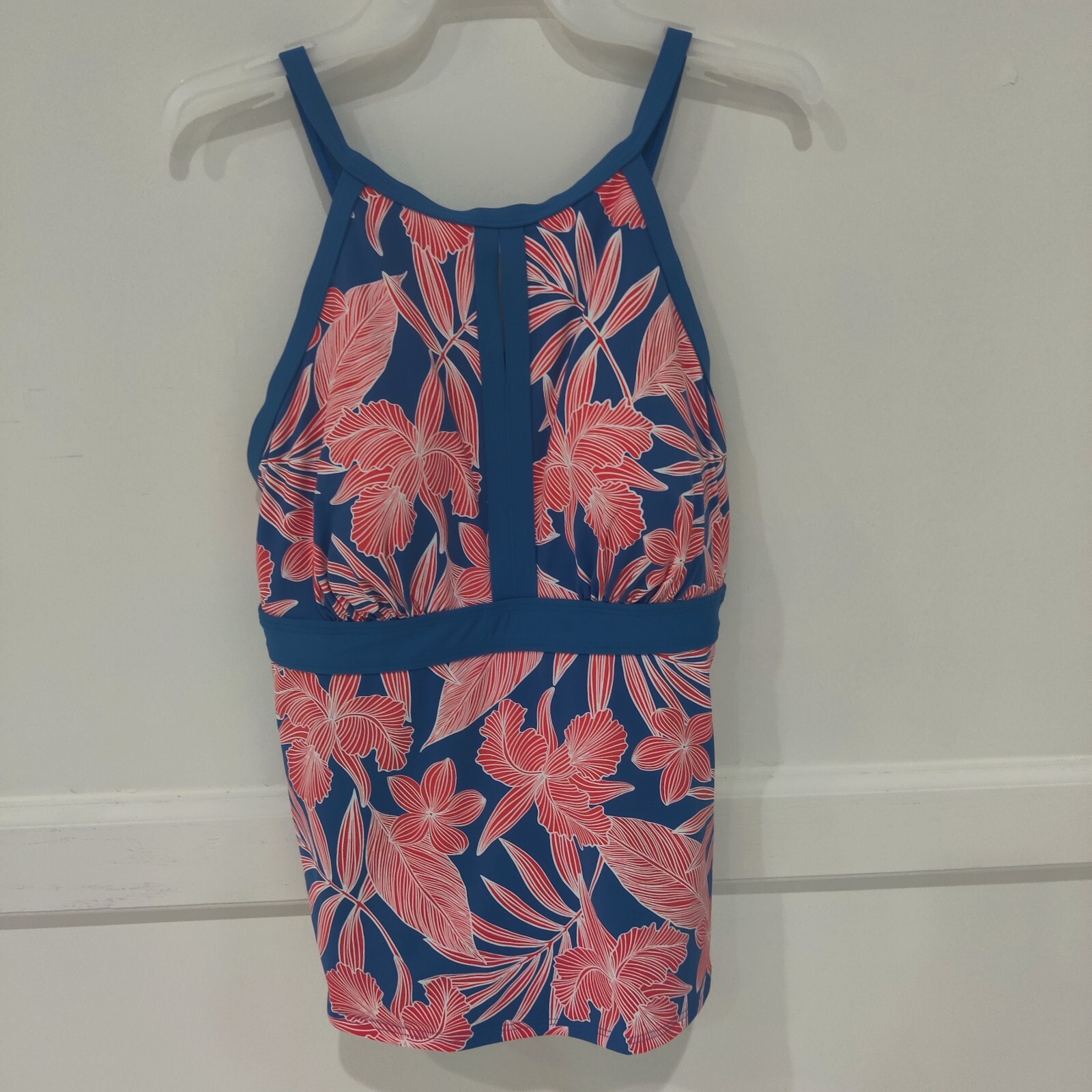 NWOT Lands' End Women's Modest Keyhole High Neck Tankini Top Size 14W