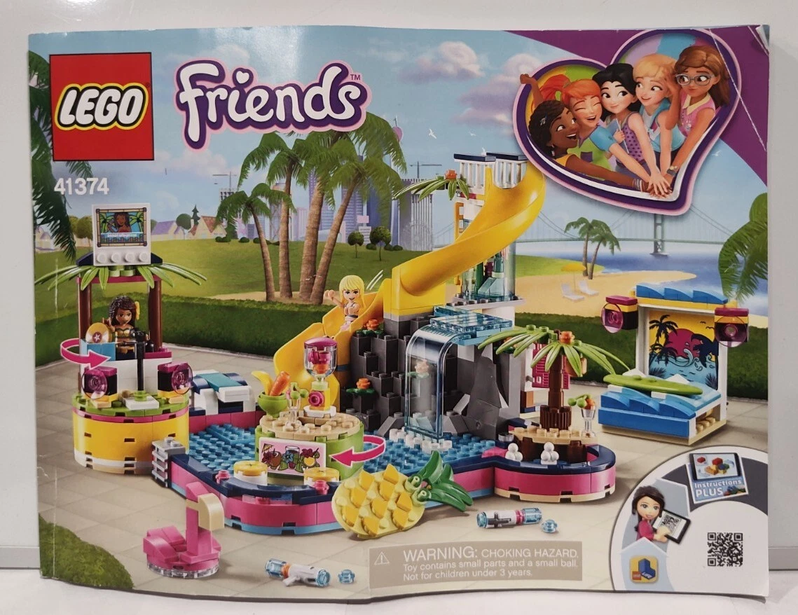 Lego Friends Andrea&#039;s Pool Party 41374 Instruction Assembly Book Only eBay