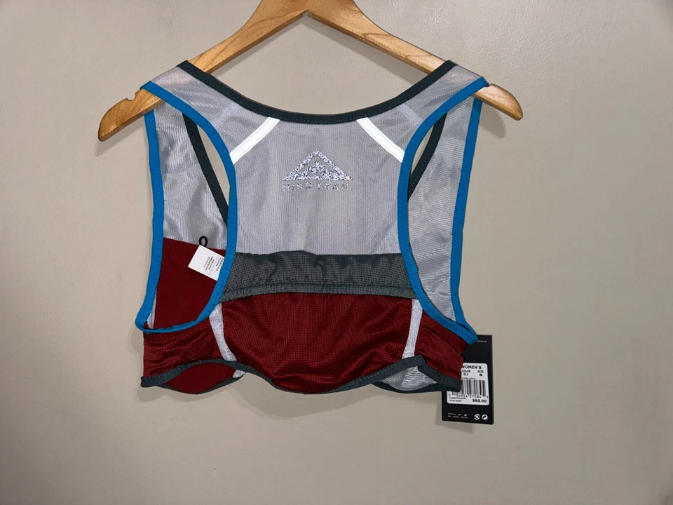 Nike Womens Trail Running Vest Platinum/Hasta Cayenne/Blue Size S CZ0523-012 NEW - Image 2 of 4