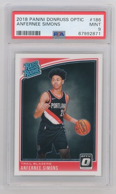 ANFERNEE SIMONS 2018-19 DONRUSS OPTIC RATED ROOKIE #186 PSA 9 MINT 