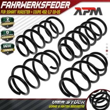 4x Federn Fahrwerksfeder Vorne Hinten für Smart Roadster + Coupe 452 0.7 03-05