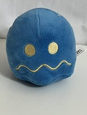 2019 Pac-Man Blue Ghost 4" Pellet Plush Toy Stuffed Figure Pacman Arcade Plushie