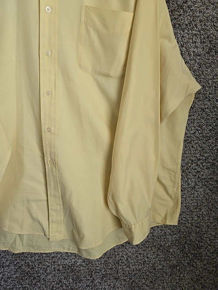 Ralph Lauren Mens Button Up XXL 2XL Yellow Polo Golf Lofting Single Pocket - Image 4 of 4
