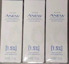 Avon Anew Hydra Fusion Instant Plumping Serum 1.5 Hyaluronic Acid - 3 PACK
