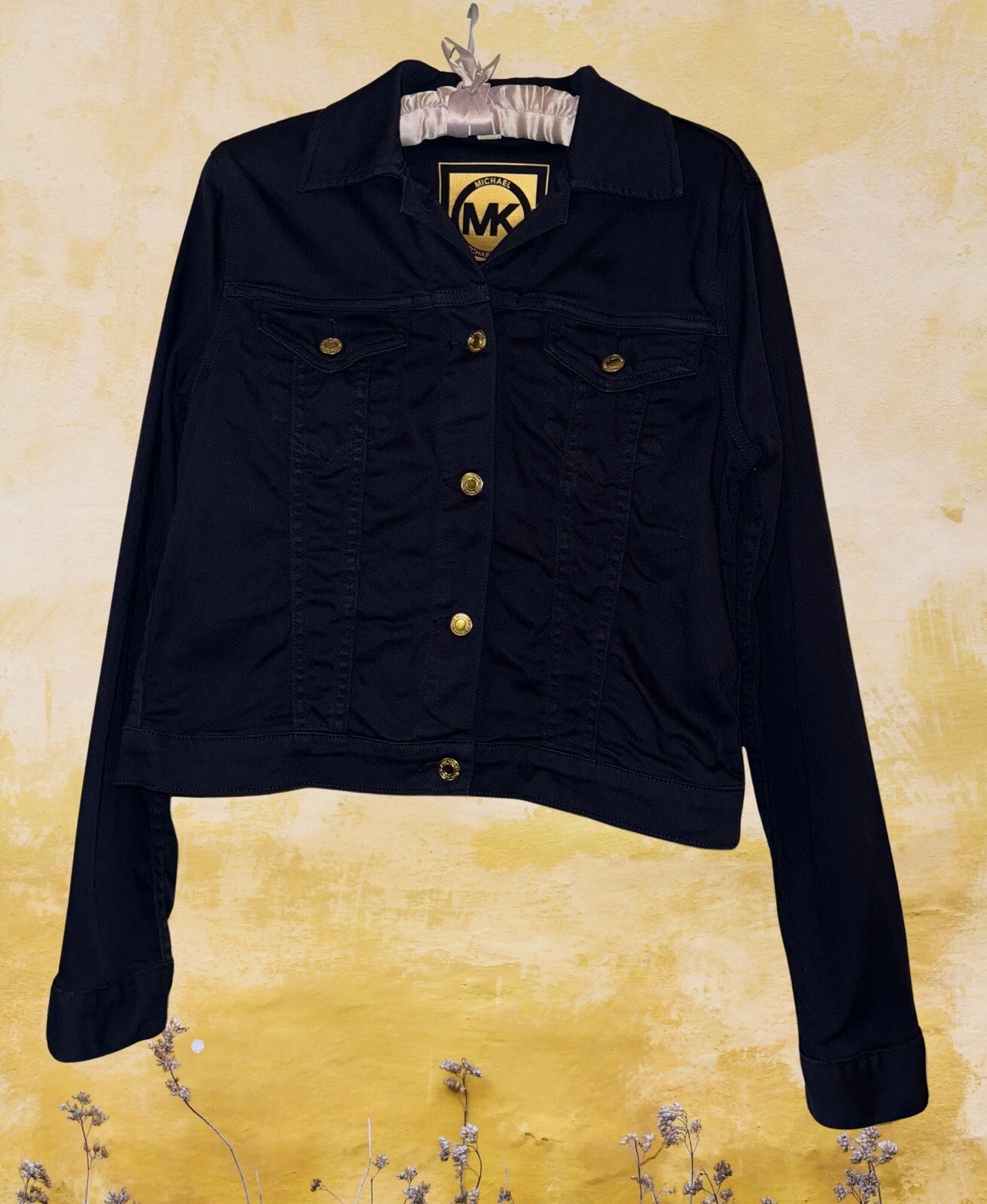 Michael Kors MK Giacca Abito Donna Piccola Elastica Blu Scuro Adattata Tagliata