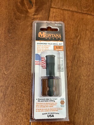 Montana Brand Diamond/Tile Drill bit 1'' Black Oxide Made in USA impact ready