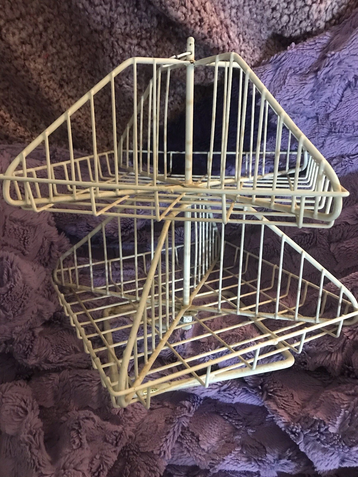 Vintage Two Tier Rotating Kitchen Organizer Lazy Susan Style Home Decor