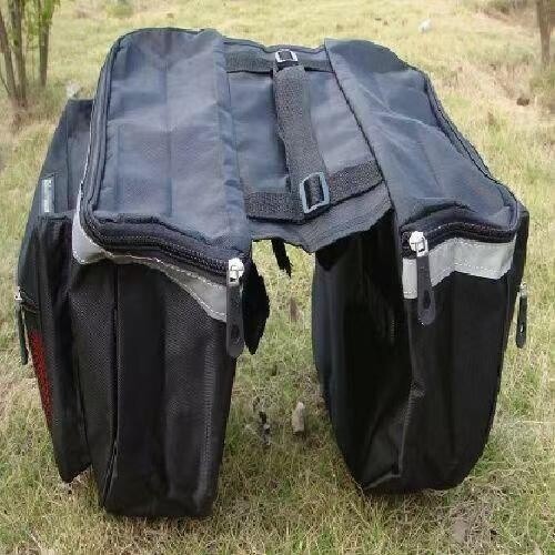 Rear seat large capacity shelf bag, bicycle back rack, canvas waterproof - Picture 3 of 5