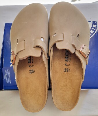 birkenstock boston bs tobacco brown Birkenstock Boston Bs Tobacco Brown Waxy Leather Regular Wide