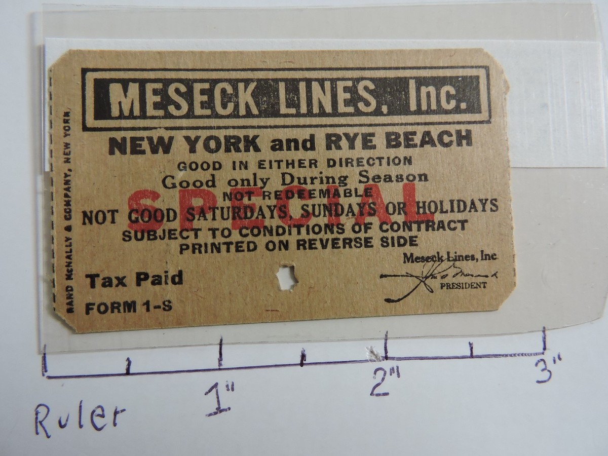 1915年製 STEAMBOAT WAVE BACK Rare 1915? NYC LI Long Island Sound RYE BEACH Meseck Lines