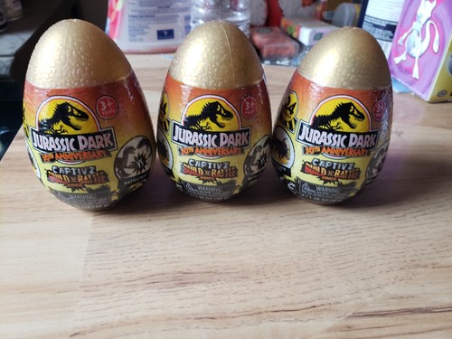 3 LOT Jurassic Park 30th Anniversary Captivz Build n' Battle Dinos Eggs