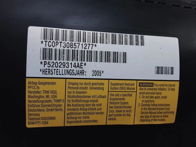 Jeep TJ Wrangler OEM Passenger Side Dash Air Bag 52029314AE 2005 2006 50517 Foto 3 de 4