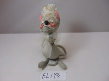 ANNALEE MOBILITEE WEDDING BRIDE GRAY MOUSE HOLDING BOUQUET VINTAGE 1971