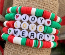 Set Of 10 Christmas Bracelets