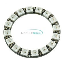 2PCS WS2812B 5050 RGB 16Bit LED Ring RGB LED  Integrated Drivers For Arduino