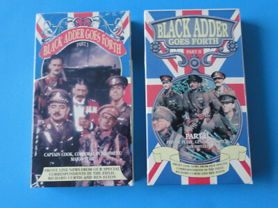 BLACK ADDER GOES FORTH PART 1 & 2 (BLOCKBUSTER VHS, 1992) ROWAN ATKINSON