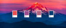 Landscape red nature purple pink blue Custom Gaming Mat Desk