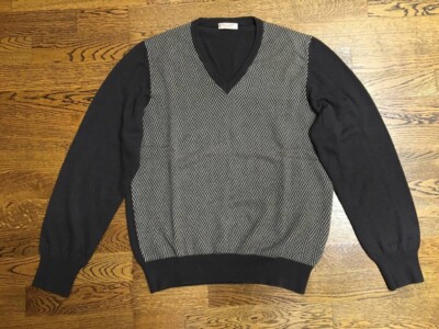 Men's Tino Cosma Cashmere V-Neck Brown Sweater Made in Italy - Size 50