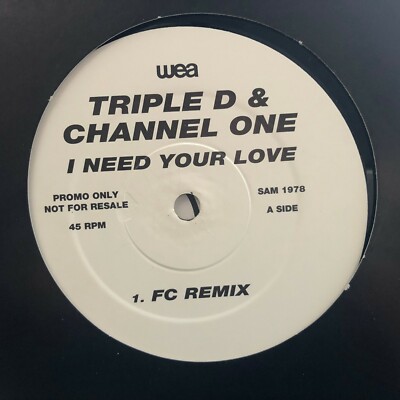 Triple D & Channel One I Need Your Love 1997 R&B Soul 12'' vinyl
