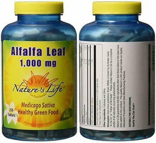 Nature's Life Alfalfa Leaf Tablets, 1000Mg, 250 Count eBay