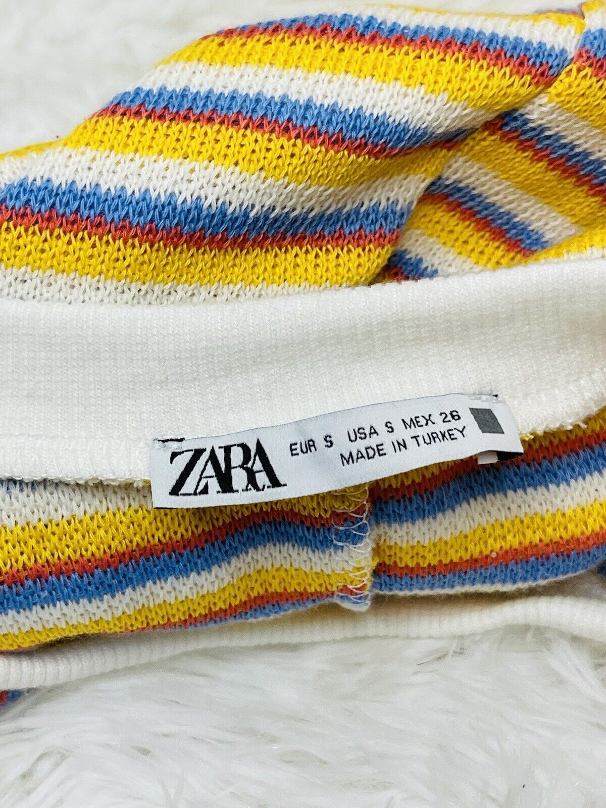 ZARA Sleeveless Rainbow Colored Striped Sweater K… - image 13