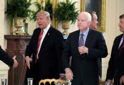 JOHN MCCAIN DONALD TRUMP GLOSSY POSTER PICTURE PHOTO PRINT pow arizona 5063