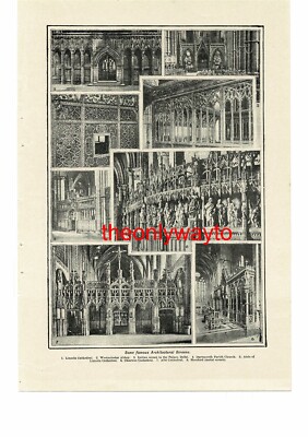 Arten von architektonischen Bildschirmen, 8 Ansichten, Buchillustration (Druck), um 1907