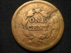 1851 #1 LARGE CENT TUFF DATE — photo 2
