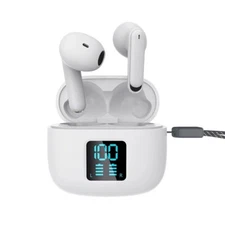 bluetooth headphones, ear buds, apple ear buds, LED display,