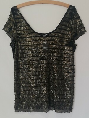 black and gold evening tops