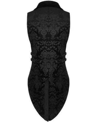 Punk Rave Mens Vest Waistcoat Tailcoat Black Velvet Gothic Steampunk Victorian - Picture 19 of 21