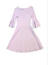 Eliza J Lavender Bell Sleeve Stretch Dress Size M