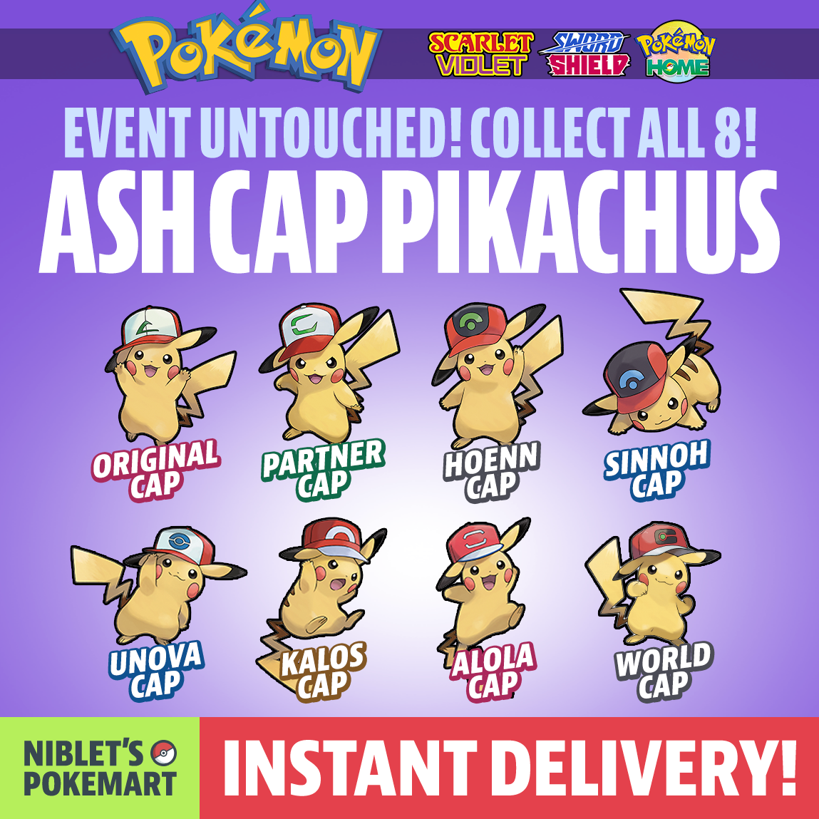 PIKACHU with ASH CAP HAT BUNDLE OF for Pokemon Scarlet Violet