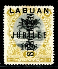 British North Borneo 1894 Labuan Jubilee 3&cent; Ochre SG #85 SPECIMEN Mint T337