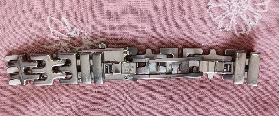 Ladies Georg Jensen Edvard Kindt Larsen - 376 - Steel - MOP & Diamond - 16mm - Image 4 of 4