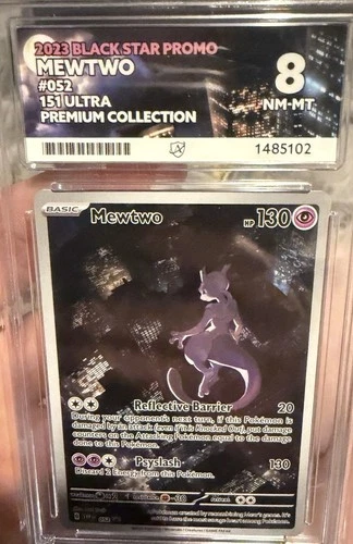 Pokémon TCG 2023 Black Star Promo Mewtwo 052 151 UPC Foil ACE 8