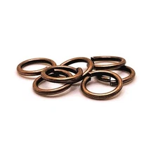 8mm, 18g, Red Copper Open Jump Rings - US Seller