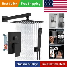 Shower Faucet Set Rain Shower System with Handheld Spray Bathroom Shower Comb...