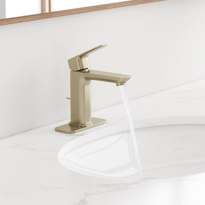 NEW Grohe 101920EN00 Cubeo Modern Bathroom Faucet w/ Drain Brushed Nickel 