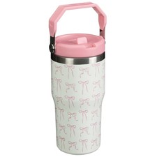 Printed Hydrate Double Wall Drinking Tumbler With Flip Straw 550ml - Bows