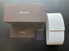 Authentic PRADA White Saffiano Leather Sunglasses Case  Empty Box w/Extras