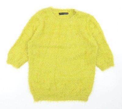 Atmosphere Damen grün Rundhalsausschnitt Nylon Pullover Pulli Größe 6