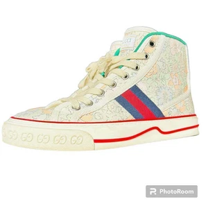 Baskets montantes femme GUCCI Shelly Line toile EU36 US6 Japon F/S OCCASION