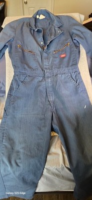 Dickies Blue Coveralls Mens  Sz 42 Reg Mechanic 